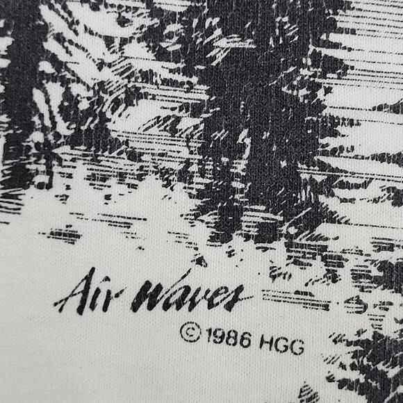 Vintage 1986 Lake-Tahoe Shirt Womens XL 22x27 Blue Artwork USA Baggy - Picture 9 of 13